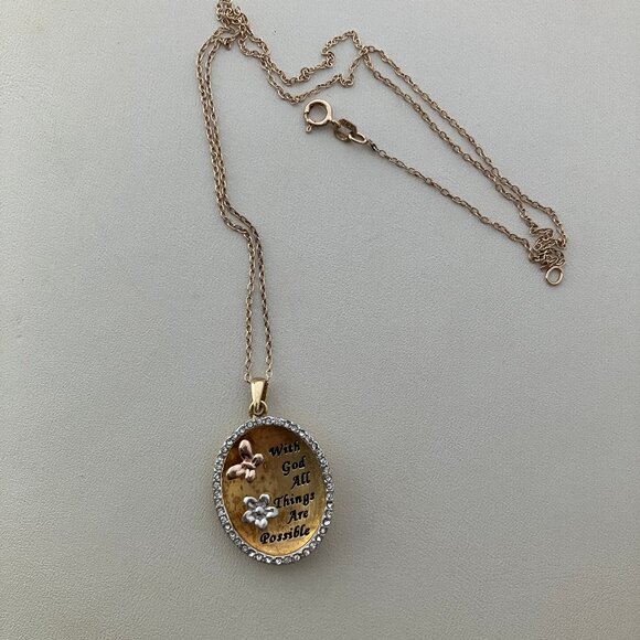 925 Sterling Silve Gold plated pendant signed RL - Picture 3 of 5